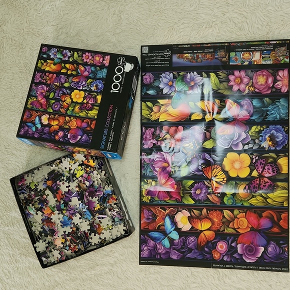 Buffalo Signatue Collection Flowers & Flyers 1000 Piece Puzzle - Picture 6 of 10